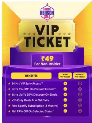  Myntra VIP Ticket for End of Reason Sale – Unlock Exclusive VIP-Only Benefits